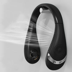 Lazy Outdoor Sports Portable Hanging Neck Fan Hanging Neck Fan USB Handheld Mute LED Digital Display Leafless Mini Electric Fan with LED Light 5 Gear Air Cooling Fans Digital Display Leafless Mini Electric Colorful