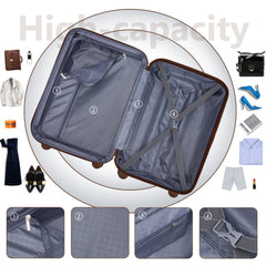 6 Piece Hardside Luggage Set with Duffel Bags