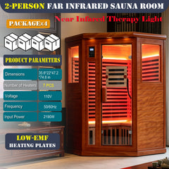 Two Person Far Infrared Corner Sauna Room
