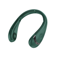 Lazy Outdoor Sports Portable Hanging Neck Fan Hanging Neck Fan USB Handheld Mute LED Digital Display Leafless Mini Electric Fan with LED Light 5 Gear Air Cooling Fans Digital Display Leafless Mini Electric Colorful