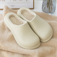 New Winter Women Slipper Soft Bottom Plush Home Shoes  Slippers Indoor Waterproof Non-Slip Memory Foam Comfy Fluffy Fur Memory Foam Boots House Shoes Thick Sole 6cm