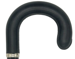 Classy Cane with Black Crook Handle in Italian Leather