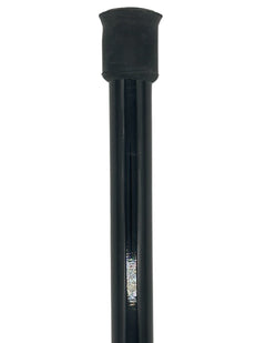 Classy Cane with Black Crook Handle in Italian Leather