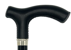 Classy Cane with Black Fritz Handle in Italian Leather