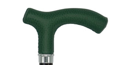 Classy Cane with Evergreen Fritz Style Handle in Italian Leather