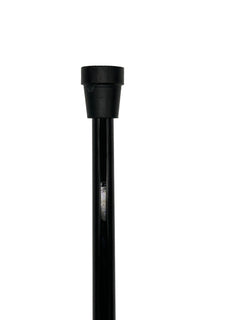 Classy Canes Black and White Swirl Handle on Black Shaft