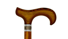 Classy Canes Derby Handle on Natural Wood Shaft with Gentlemen Collar