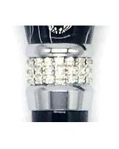 Classy Walking Canes Adjustable Elegant Black With Rhinestone Collar