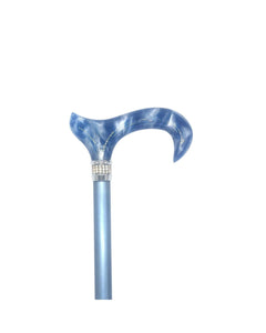 Classy Walking Canes Adjustable Elegant Blue with Rhinestone Collar