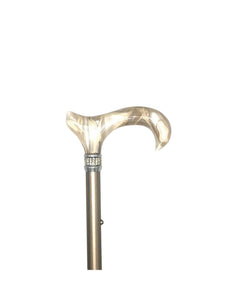 Classy Walking Canes Adjustable Elegant Cream White With Rhinestone Collar