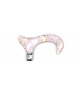 Classy Walking Canes Adjustable Elegant Shinny White with Rhinestone Collar