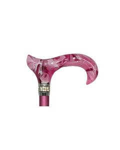 Classy Walking Canes Adjustable Fashionable Pink Rhinestone Collar
