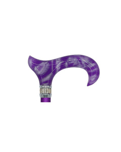 Classy Walking Canes Adjustable Purple with Rhinestone Collar