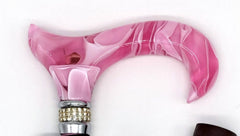 Classy Walking Canes Folding Pink Diamond and Pearls