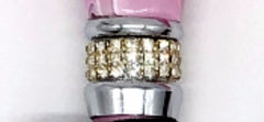 Classy Walking Canes Folding Pink Diamond and Pearls