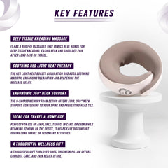 Multi-Purpose Heated Memory Foam Neck Massage Pillow