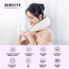 Multi-Purpose Heated Memory Foam Neck Massage Pillow