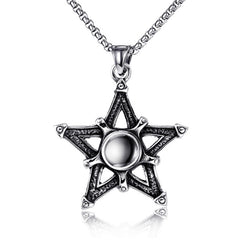 Men's Viking Boat Anchor Titanium Steel Vintage Stainless Necklace