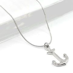 Stainless Steel Anchor Pendant Necklace