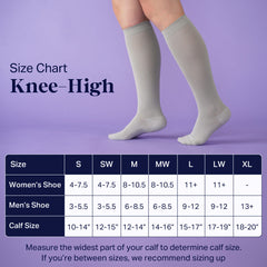 Knee-High Compression Socks - 3 Pack Solids Black/Rose/White