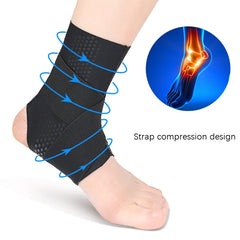 Thin Anti-Slip Dispensing Sports Compression Bandage Ankle Brace, M, L, XL