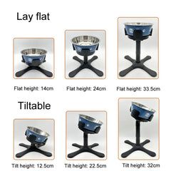 Adjustable Food Bowl Heightening Stand For Medium And Large Pet Dogs, Bracket 1pc, Bracket 2pcs, Bracket + Stainless Steel Bowl, Bracket + Blue Stainless Steel Bowl
