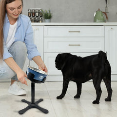 Adjustable Food Bowl Heightening Stand For Medium And Large Pet Dogs, Bracket 1pc, Bracket 2pcs, Bracket + Stainless Steel Bowl, Bracket + Blue Stainless Steel Bowl