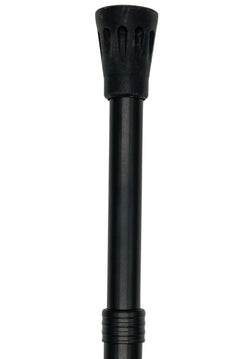 Tall Adjustable Classy Cane in Black-Silver 31" to 38"