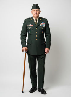 U.S. Army Collar on Natural Wood Shaft with Derby Handle