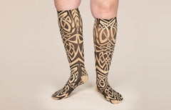 Celtic Beige Gradient Compression Socks