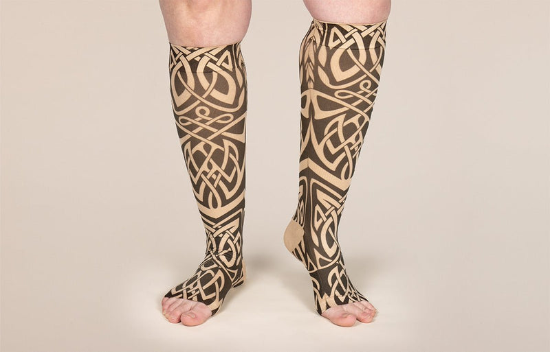 Celtic Beige Gradient Compression Socks