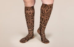 Celtic Mocha Gradient Compression Socks