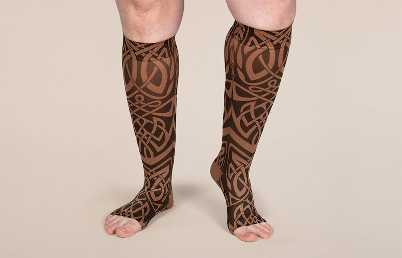 Celtic Mocha Gradient Compression Socks