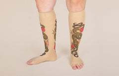 Charm Beige Gradient Compression Socks
