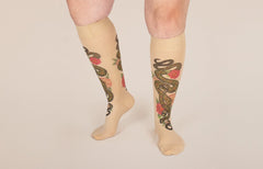 Charm Beige Gradient Compression Socks