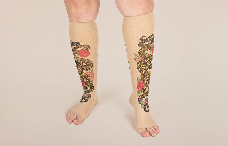 Charm Beige Gradient Compression Socks