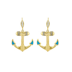 Ice Queen Anchor Earrings