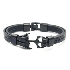 Elegant Modern Handmade Stainless Steel Men Anchor Bracelet made of Nylon in Navy Blue Color For Man