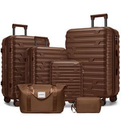 6 Piece Hardside Luggage Set with Duffel Bags