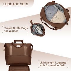 6 Piece Hardside Luggage Set with Duffel Bags