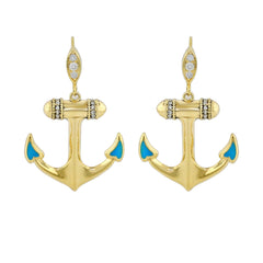 Ice Queen Anchor Earrings