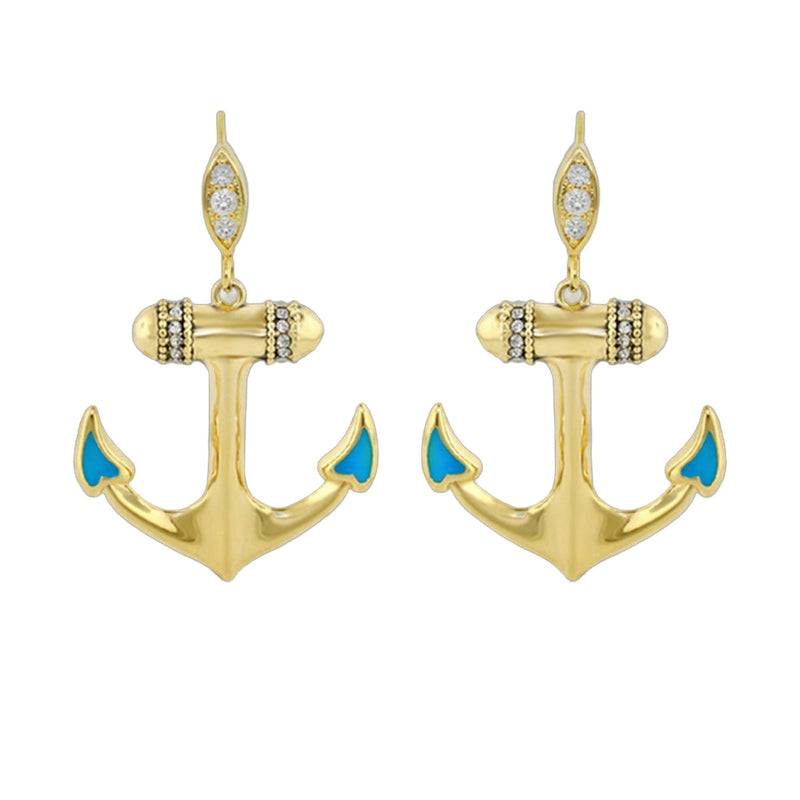 Ice Queen Anchor Earrings