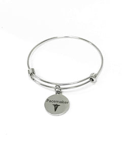 Pacemaker Medical Expanding Charm Bracelet, Medical Awareness Bracelet, Pacemaker Awareness, Pacemaker Alert Bracelet, Medical Notification