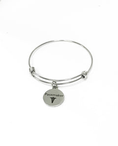 Pacemaker Medical Expanding Charm Bracelet, Medical Awareness Bracelet, Pacemaker Awareness, Pacemaker Alert Bracelet, Medical Notification