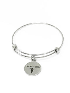 Pacemaker Medical Expanding Charm Bracelet, Medical Awareness Bracelet, Pacemaker Awareness, Pacemaker Alert Bracelet, Medical Notification