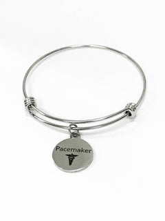 Pacemaker Medical Expanding Charm Bracelet, Medical Awareness Bracelet, Pacemaker Awareness, Pacemaker Alert Bracelet, Medical Notification