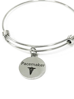 Pacemaker Medical Expanding Charm Bracelet, Medical Awareness Bracelet, Pacemaker Awareness, Pacemaker Alert Bracelet, Medical Notification