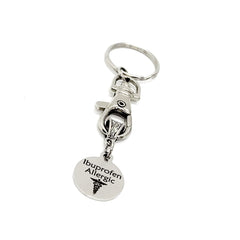 Medical Awareness Keychain, Ibuprofen Allergic Keychain, Medicine Allergy, Allergic to Ibuprofen, Allergy Notice, Medical Notice, C820