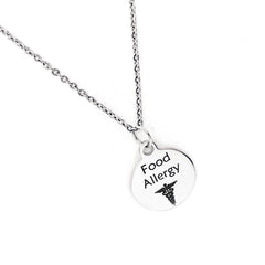 Food Allergy Necklace, Food Allergy Medical Charm, Charm Necklace, Medical Notification Jewelry, Medical Notification Charm Necklace