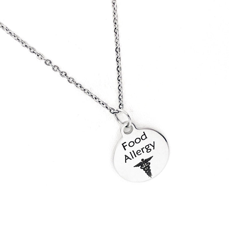 Food Allergy Necklace, Food Allergy Medical Charm, Charm Necklace, Medical Notification Jewelry, Medical Notification Charm Necklace